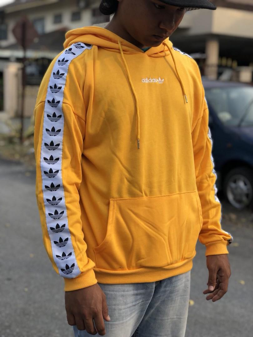 adidas side tape hoodie