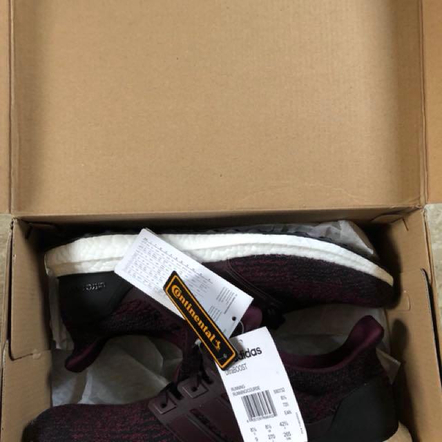 Ultra boost 3.0 sale dark burgundy on feet