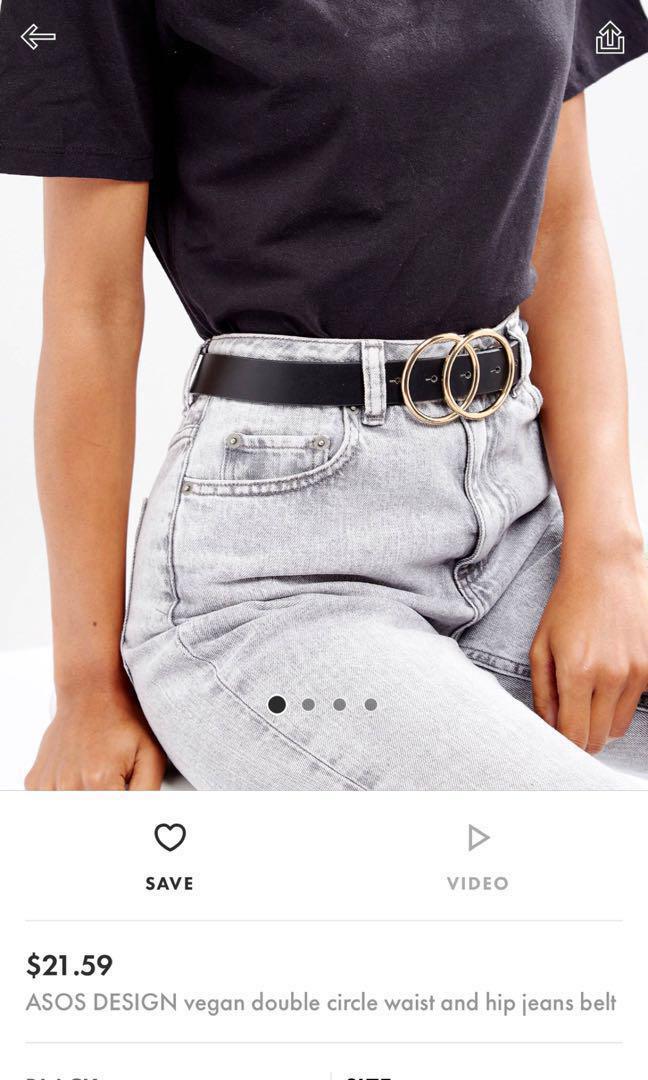 ASOS Design Double Circle Belt Women s Fashion Watches Accessories Belts on Carousell