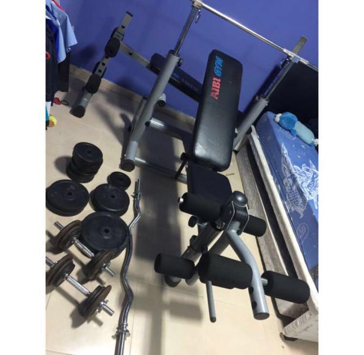 Bench Press Dumbbells Ez Bar Sports Weights Gym Equipment