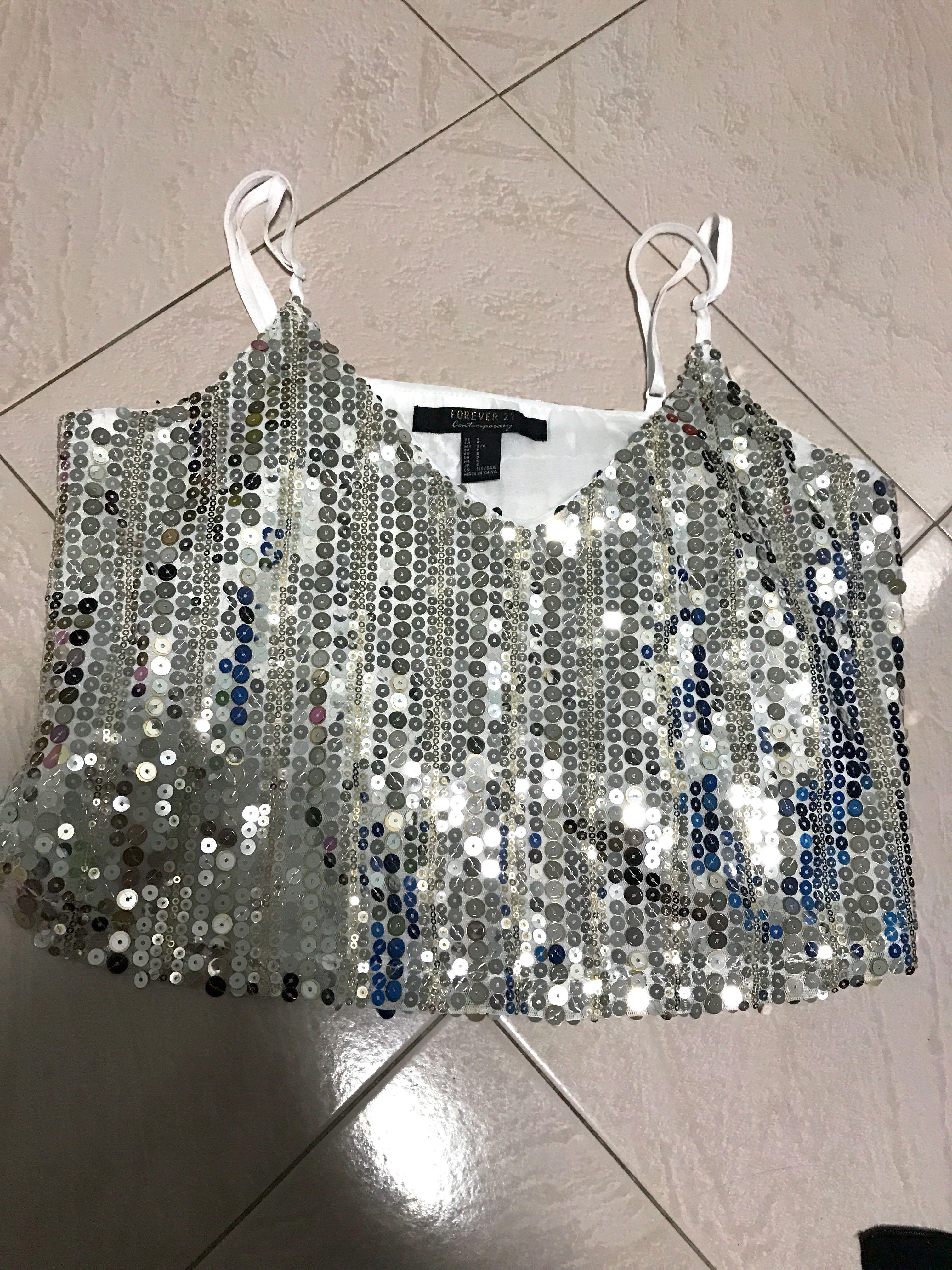 forever 21 rhinestone top