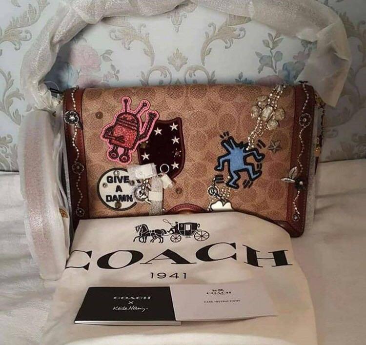 Coach riley with hot sale signature patchwork