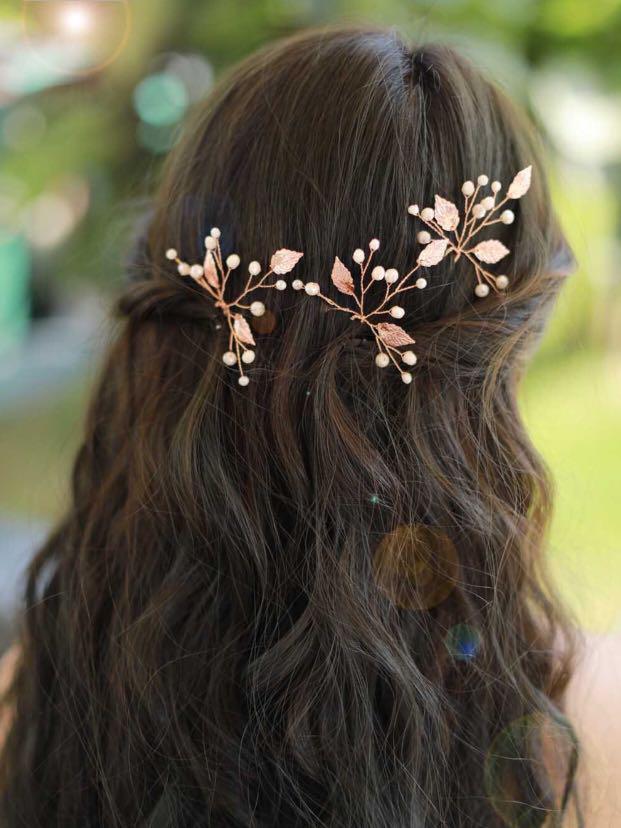 gold leaf hair accessories