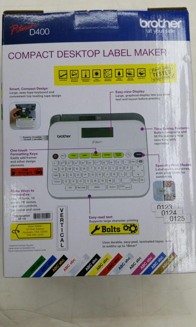 Brother label printer PT D400, Computers & Tech, Printers ...