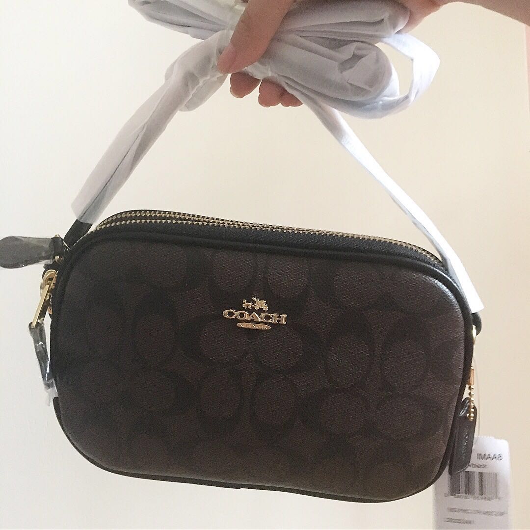 coach sling bag double zip