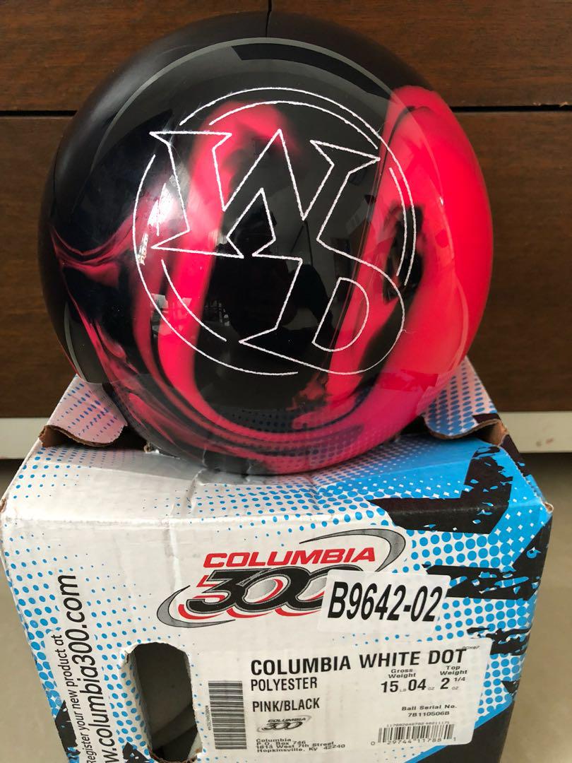 NEW Columbia 300 White Dot Polyester Bowling Ball Pink/Black 10 LB 