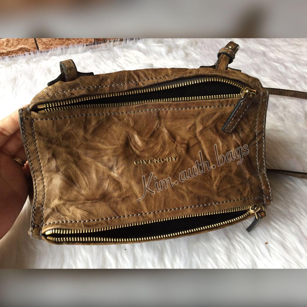 Guaranteed Authentic Givenchy Tumbled Sheepskin Mini Pepe Pandora Messenger Charcoal Bag Luxury Bags Wallets on Carousell
