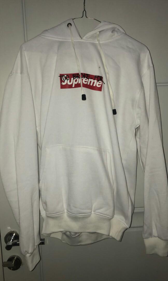 Too broke for 2025 supreme hoodie parody