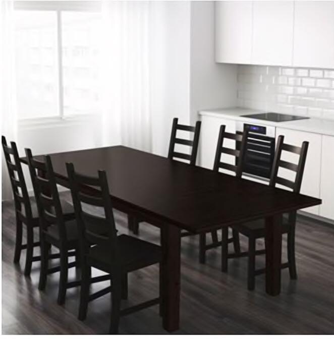 Ikea Stornas Extendable Dining Table Seats 6 8 People Furniture Tables Chairs On Carousell