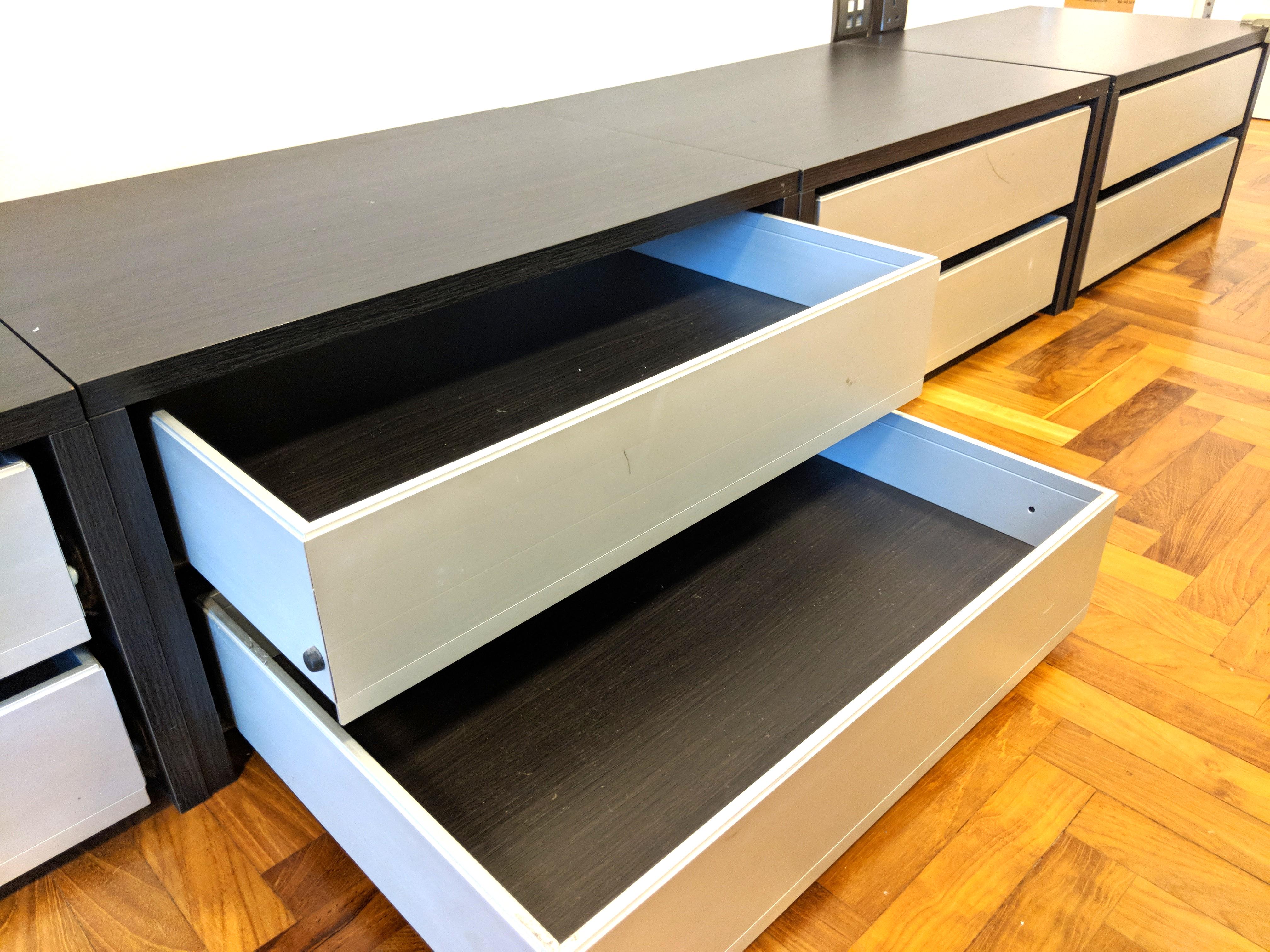 Boffi Italian Branded Chest Drawers Aluminium Wood Mix Furniture