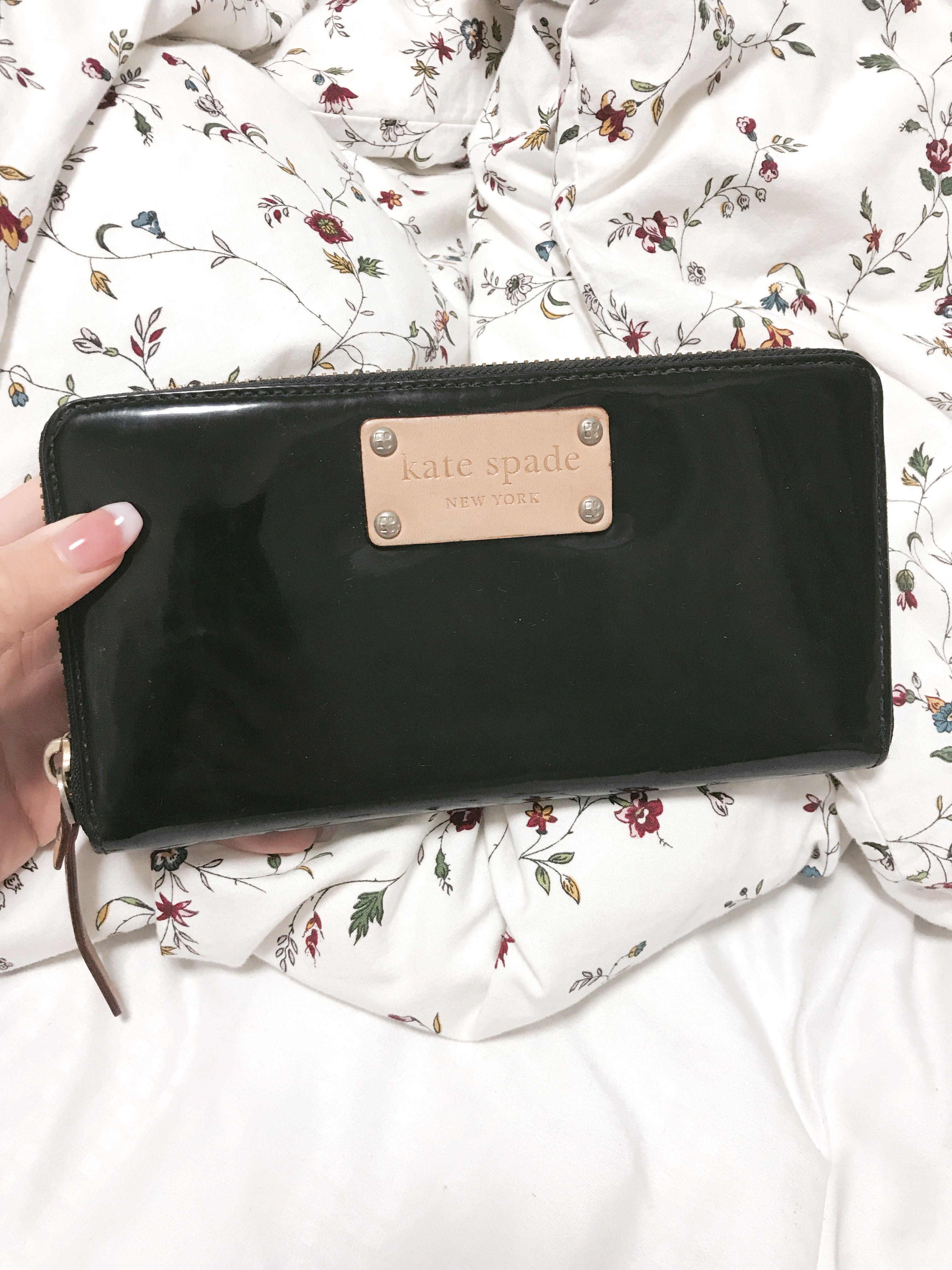 Kate spade patent leather wallet best sale