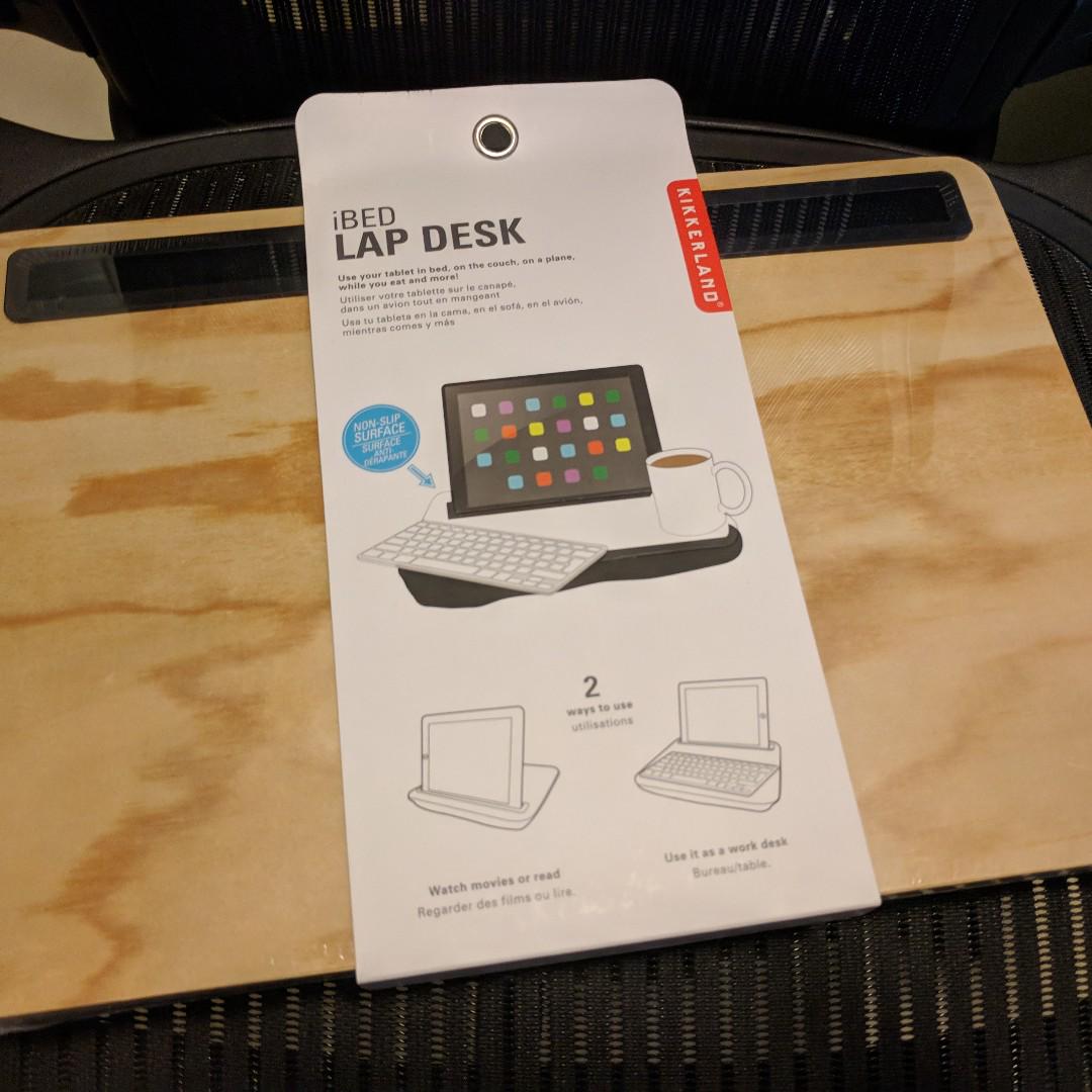 Kikkerland 膝上木桌new Ibed Lap Desk Ipad Stand Cushion At