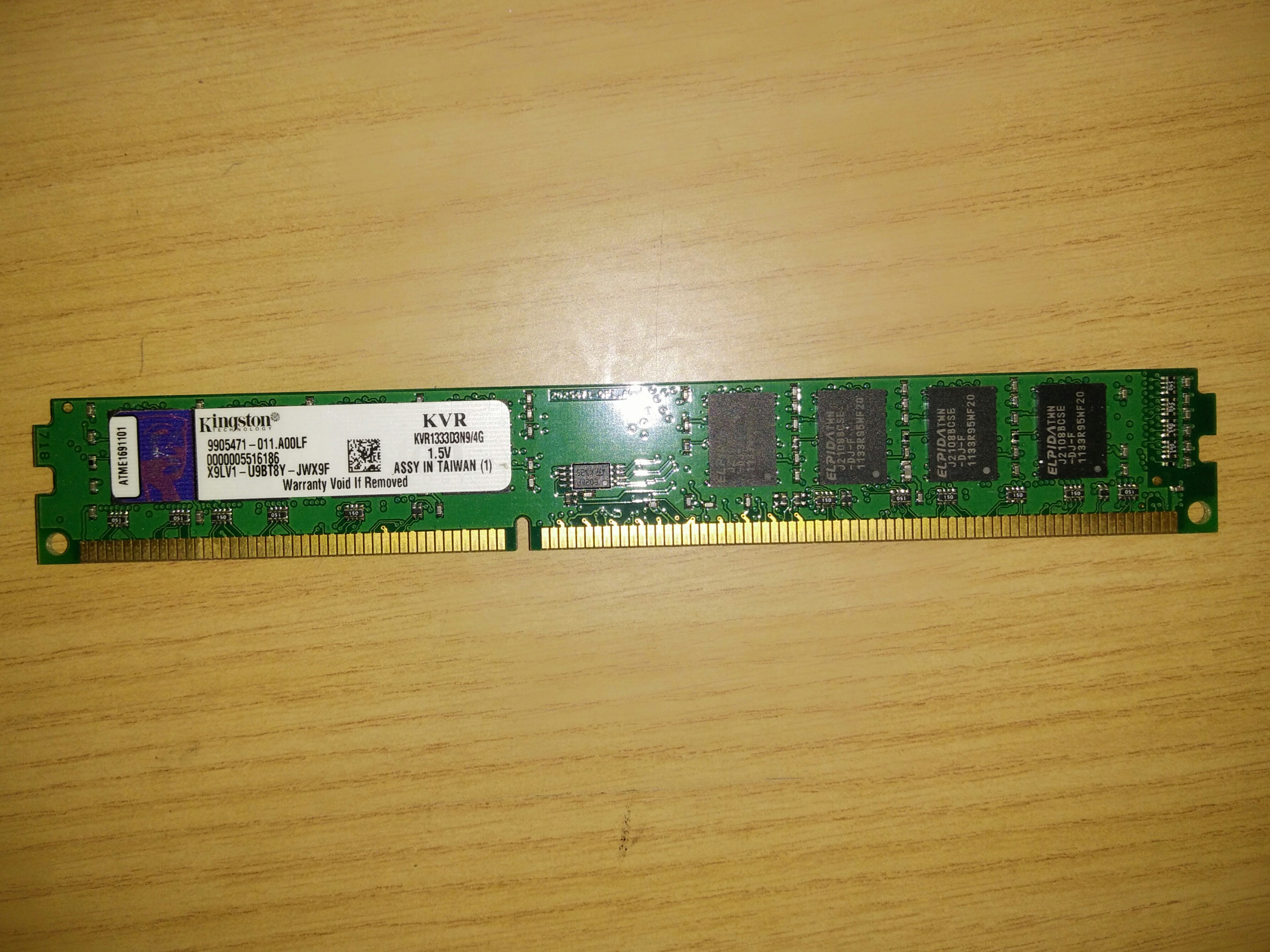 Kingston 4GB DDR3 1333Hz Low Profile RAM