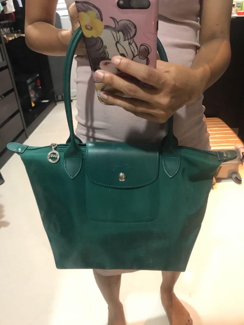longchamp neo emerald green