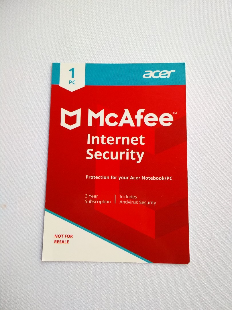 Acer McAfee Internet Security 1 PC 3 Year Subscription ...