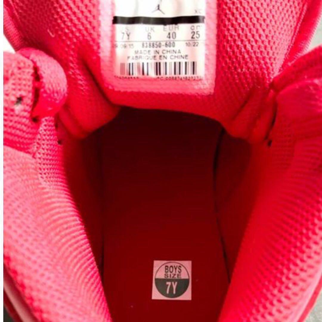 Red jordans size 6 on sale