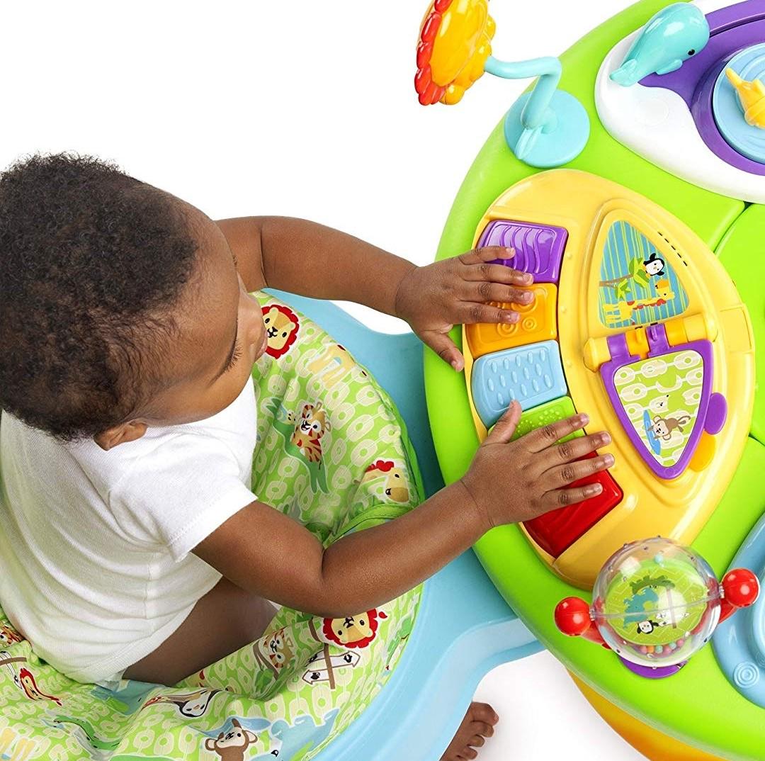 bright starts 3 in 1 around we go activity center station baby walker and toys