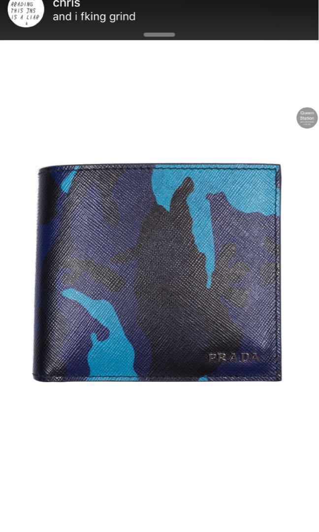 prada camo wallet