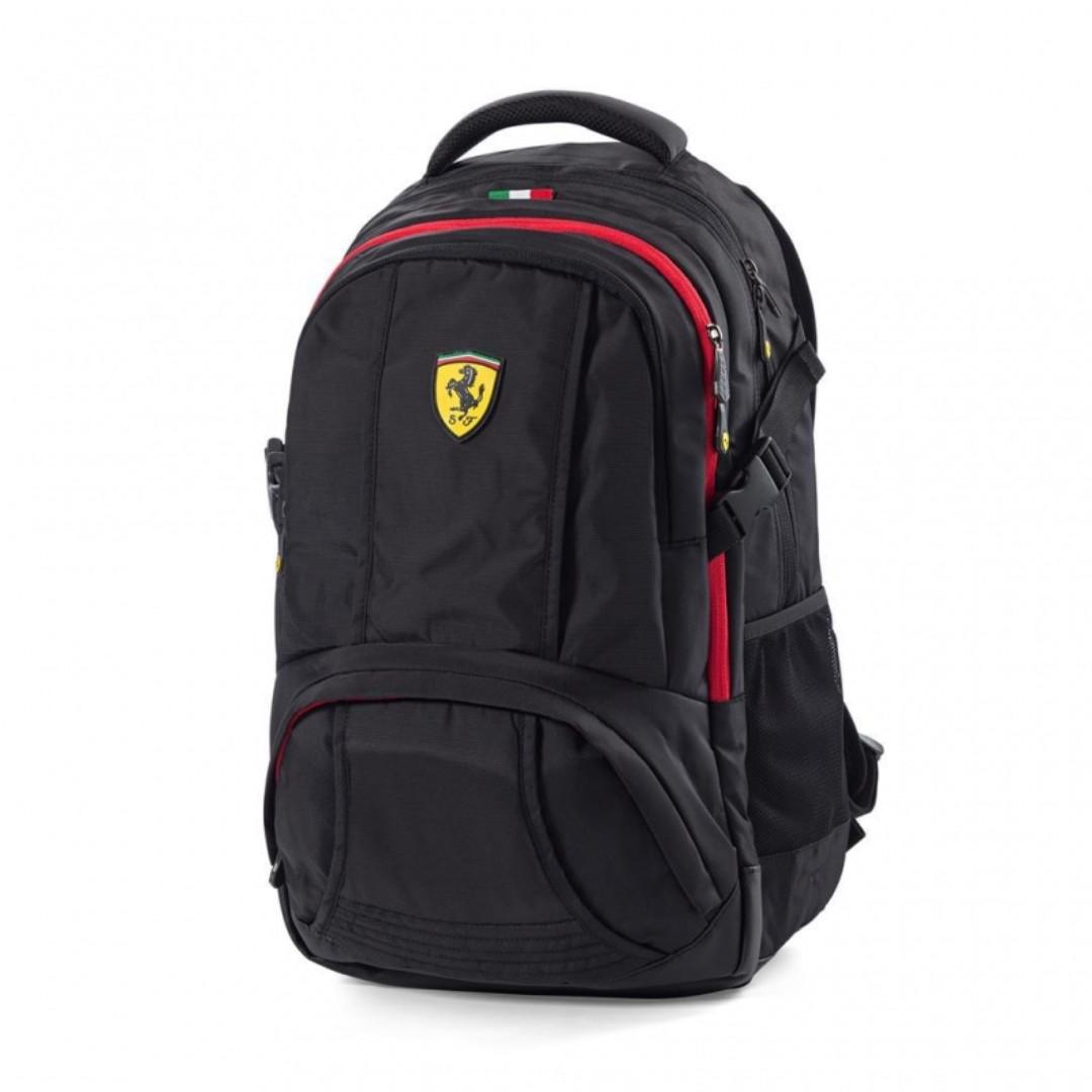 Ferrari black backpack top