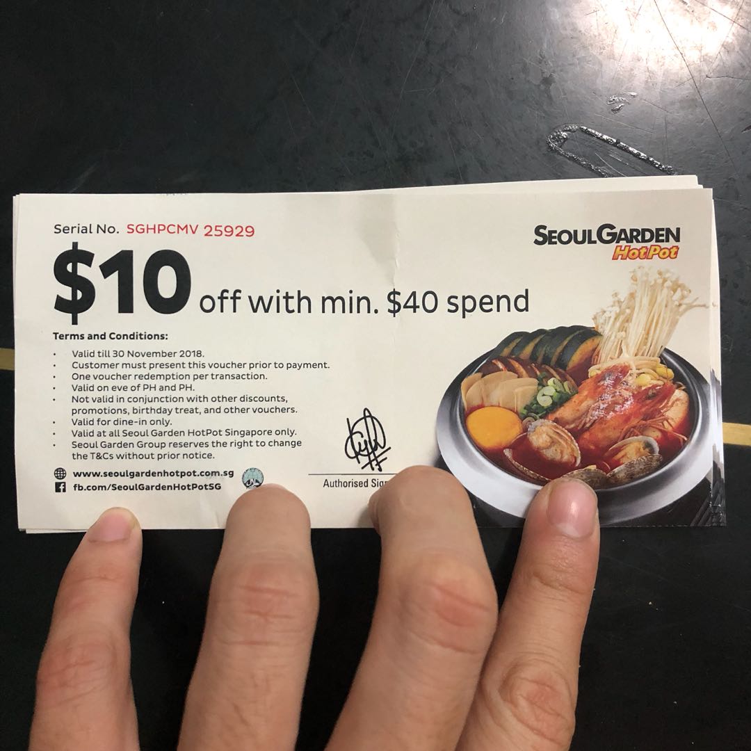 Seoul Garden Voucher, Tickets & Vouchers, Vouchers on Carousell