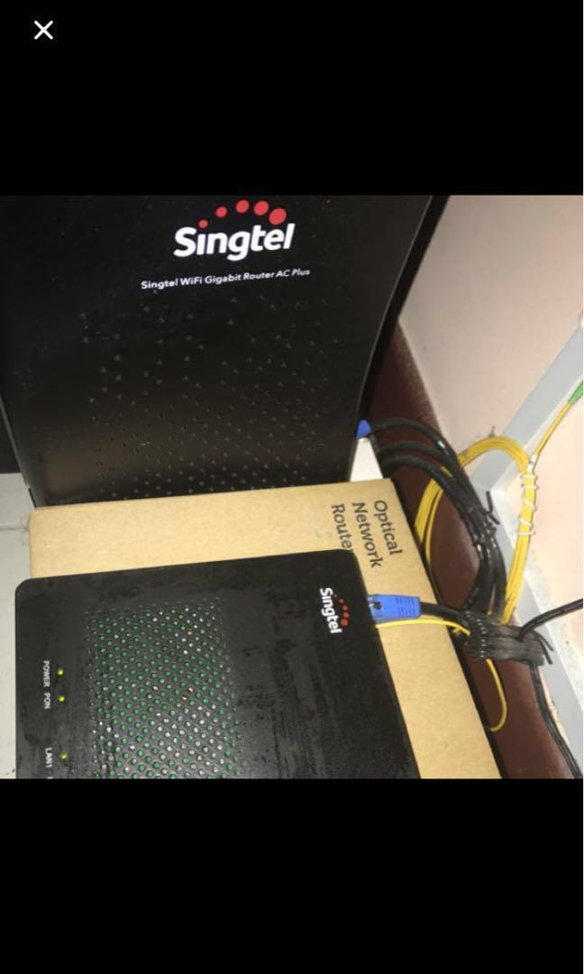 SingTel Fibre broadband connection 1GB speed Transfer, Computers & Tech