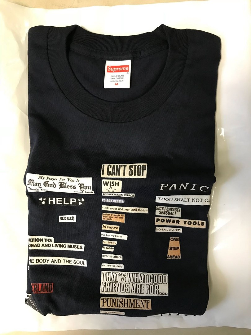 supreme still life tee navy