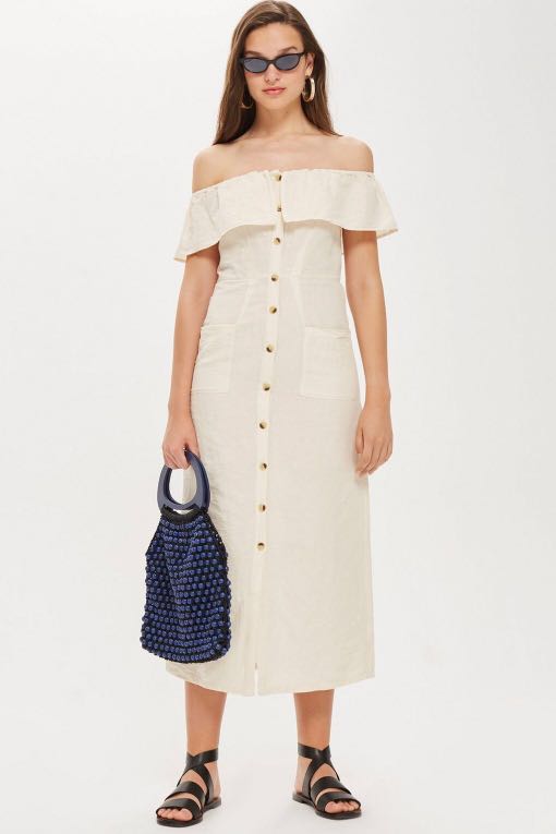 Topshop linen hot sale dress