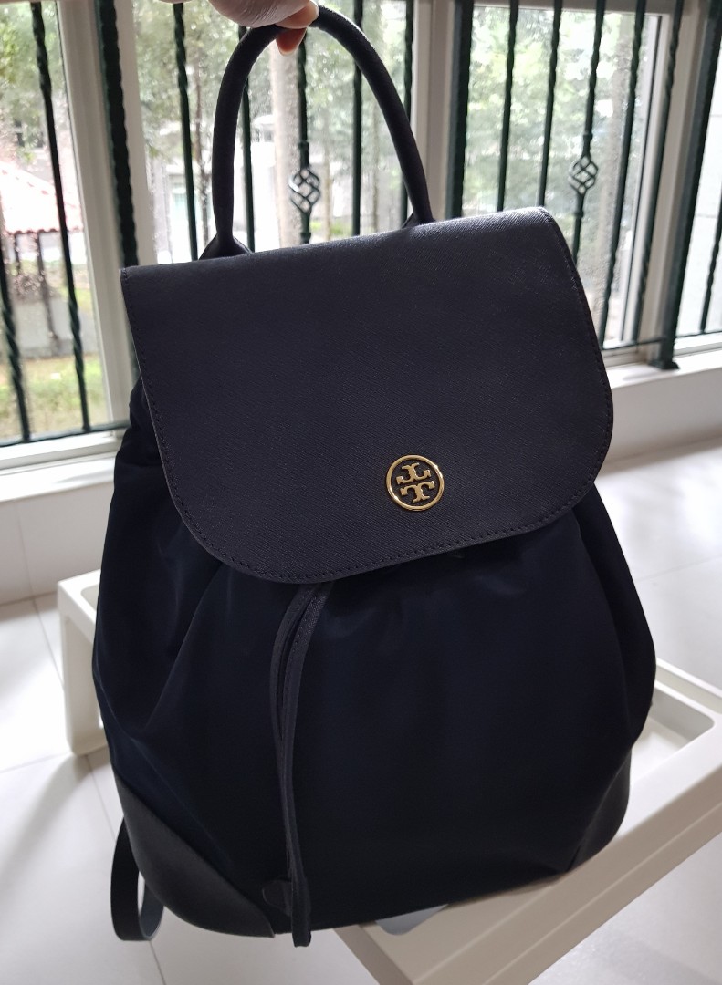 Nylon tory burch backpack top