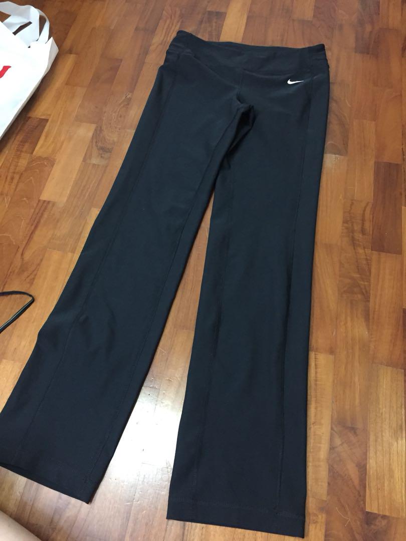 Nike women's dri-fit straight leg yoga pants outlet