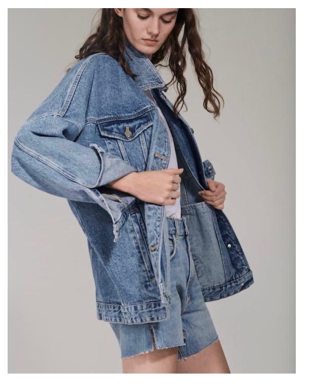 zara oversized jean jacket
