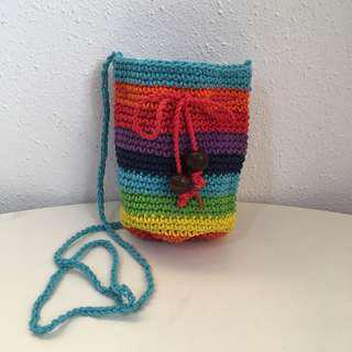 Brand New Rainbow Knitted Sling Pouch😍