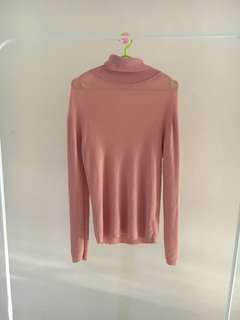 (INCL POS) Knitted Turtle Neck Long Sleeve