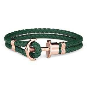 Paul Hewitt Anchor Bracelet in Green Rose Gold