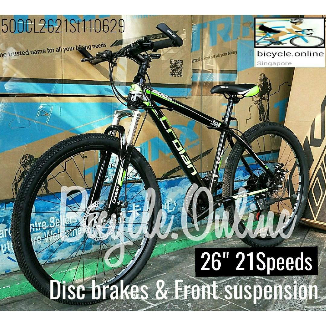 Green Sold Out Red pic 2 available. CROLAN 26 Mountain Bikes MTB 21Speeds Disc brakes Front suspension Brand New Bicycles 500CL2621St Sports Equipment Bicycles Parts Bicycles on Carousell