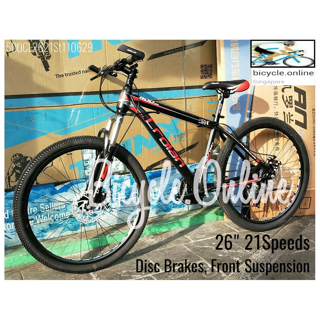 Green Sold Out Red pic 2 available. CROLAN 26 Mountain Bikes MTB 21Speeds Disc brakes Front suspension Brand New Bicycles 500CL2621St Sports Equipment Bicycles Parts Bicycles on Carousell
