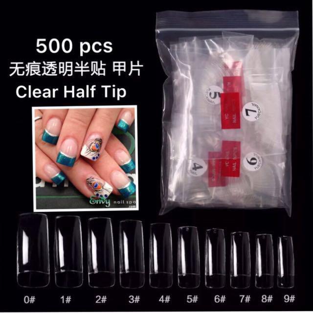 500pcs 100pcs Natural Clear Fake Artificial Nail Half Tips Health Beauty Perfumes Nail Care Others On Carousell 500pcs 100pcs Natural Clear Fake Artificial Nail Half Tips Health Beauty Perfumes Nail Care Others On Carousell