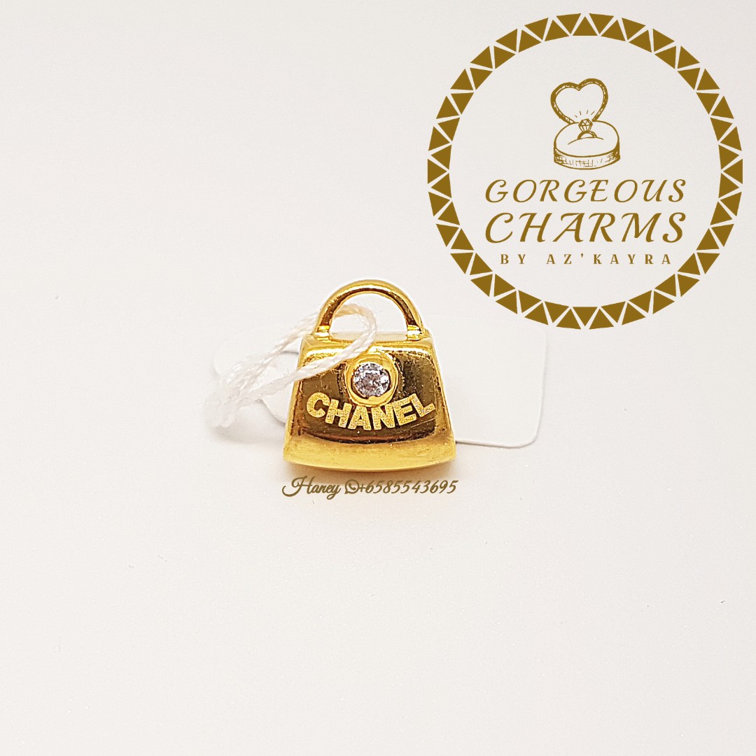 gold bag charm