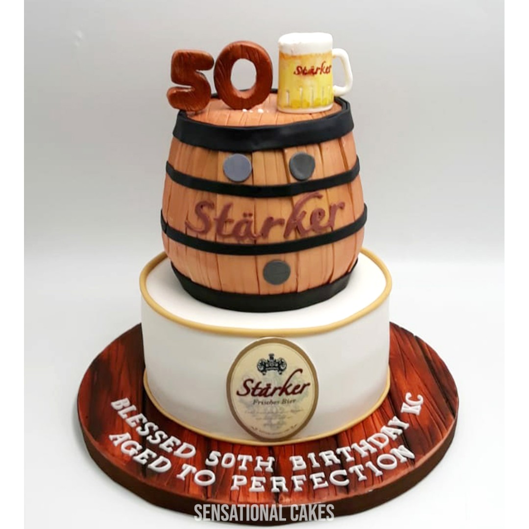 Beer Vintage Barrel 3d Customized Man Theme Cake Singaporecake