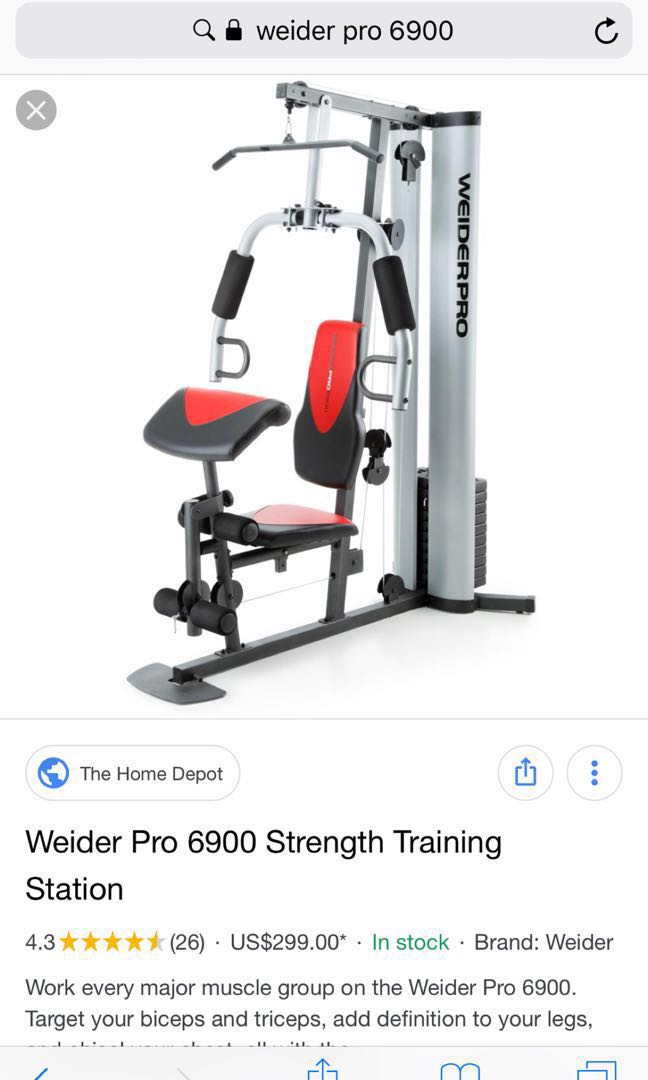 Weider pro 6900 exercises clearance