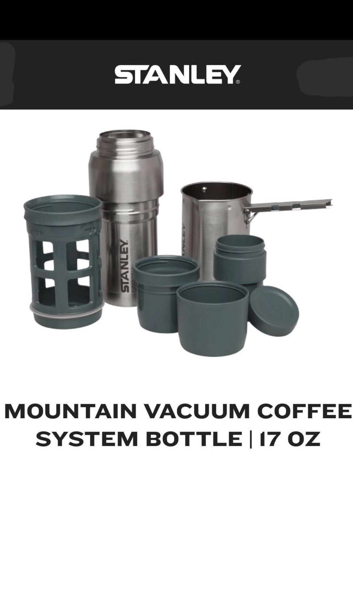 BNew Stanley Set Vacuum Coffee System (Category: Coffee Machines & Makers) located in Quezon City. Submitted by 18john (Listing ID 189267103, Image 1). Description: All-in 1 French Press Kit includes a sturdy boiling pot, French press and vacuum bottle so that you can have fresh brewed, piping hot coffee no matter where you’re stranded. Pot it out, fill it up, press it down and you’ve got coffee for you and a friend, kept nice and hot for hours i