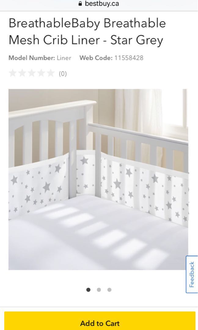 breathable baby mesh crib liner