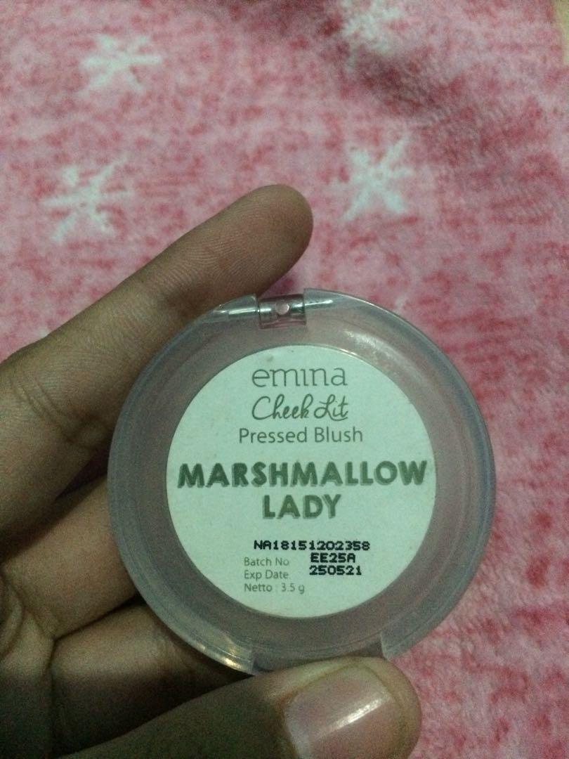 EMINA CHEEKLIT PRESSED BLUSH MARSHMALLOW LADY, Kesehatan & Kecantikan, Rias Wajah di Carousell