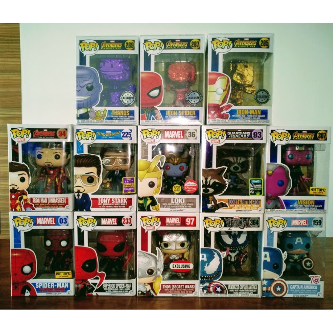 Funko Pop Marvel LOT, Hobbies & Toys, Toys & Games on Carousell