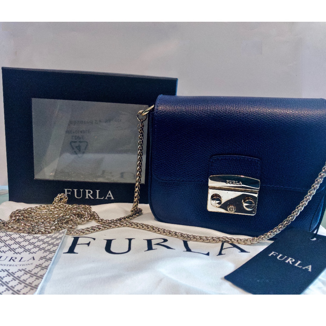 Furla metropolis navy clearance blue