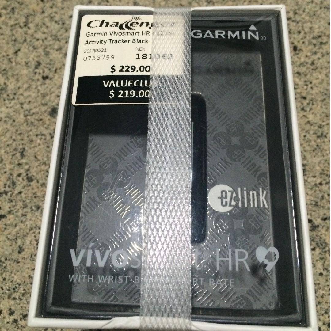 Garmin vivosmart HR EZ Link Black Mobile Phones Gadgets Wearables Smart Watches on Carousell
