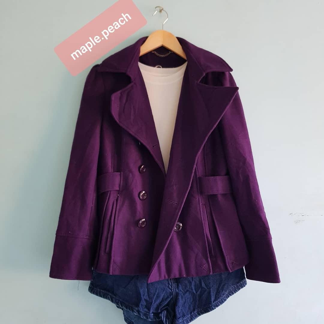 Guess purple coat top