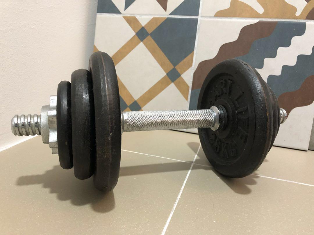 Iron Dumbbell 10kg, Sports Equipment, Exercise & Fitness, Weights