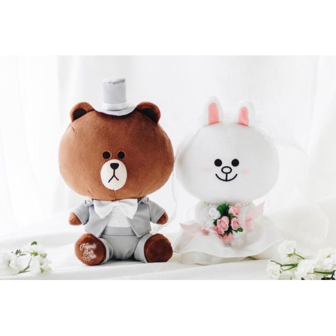 line friends wedding doll