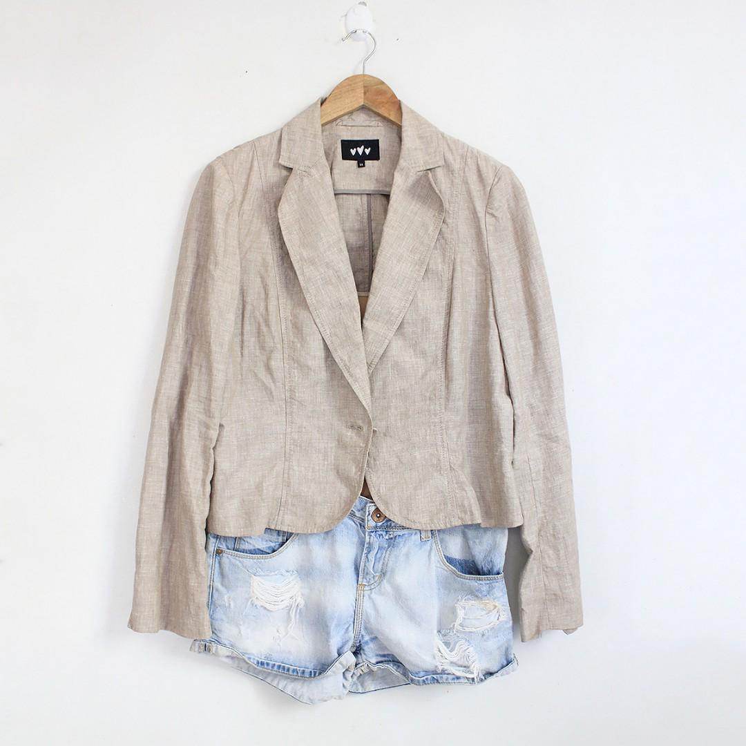 RESERVED Marks Spencer PER UNA Linen Blazer Jacket
