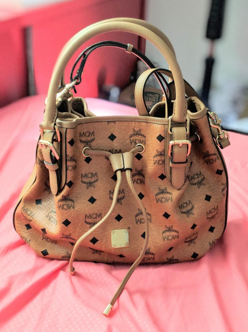 Price reduced MCM Visetos Drawstring Bag Luxury Bags Wallets on Carousell